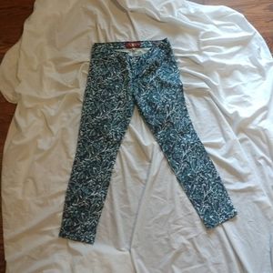 Lucky brand floral capri jeans